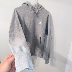 Champion Grey Hoodie Sweatshirt Mens M